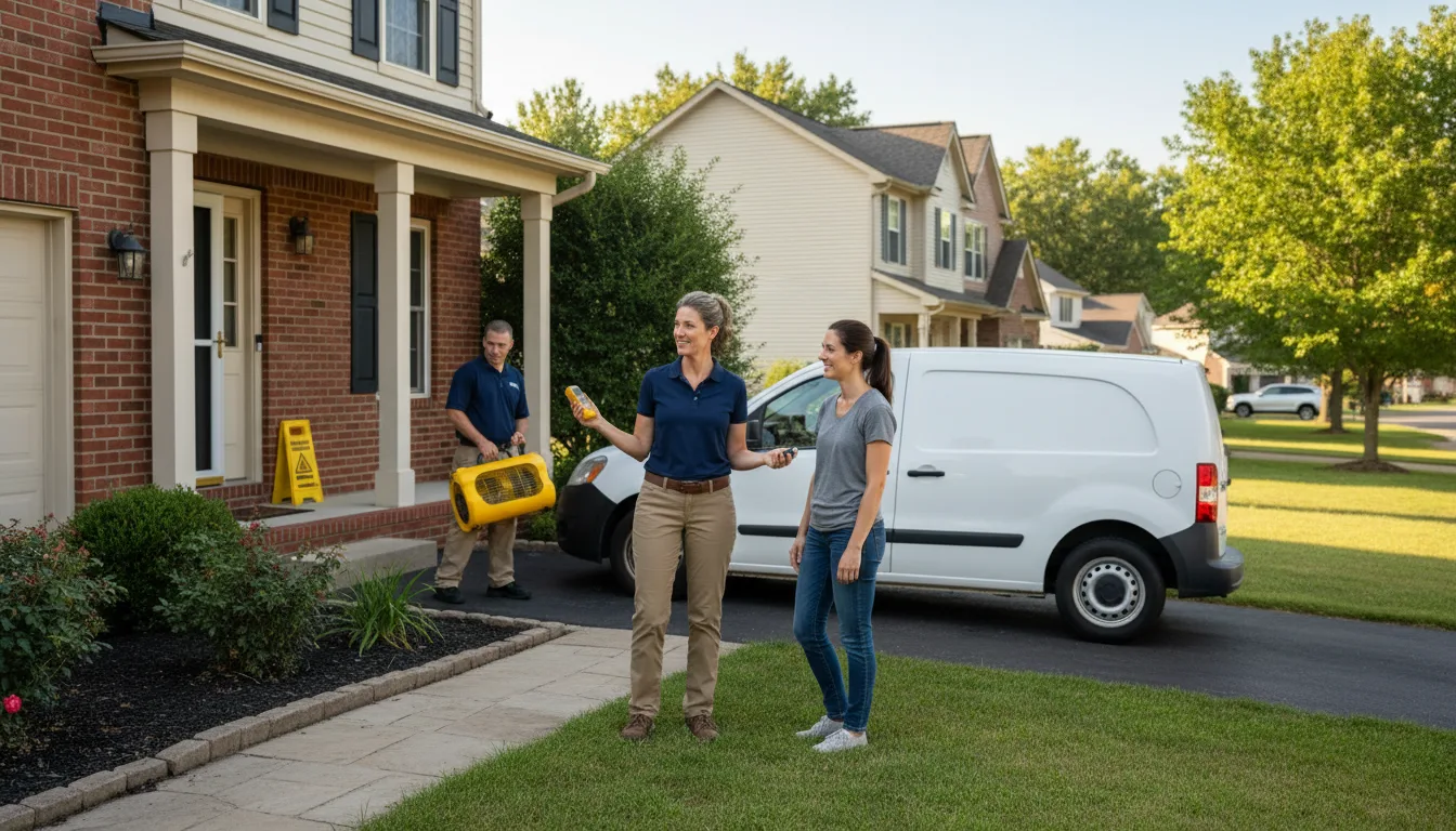 Water restoration image for Water Damage & Restoration Services in Narka, KS
